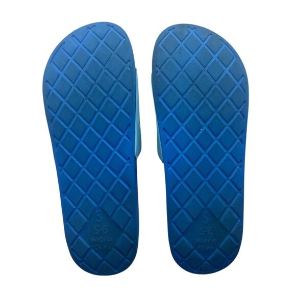 Vera Bradley Slide Sandals Go Fish Print Design Blue Women Small Size 5/6 - Picture 3 of 3